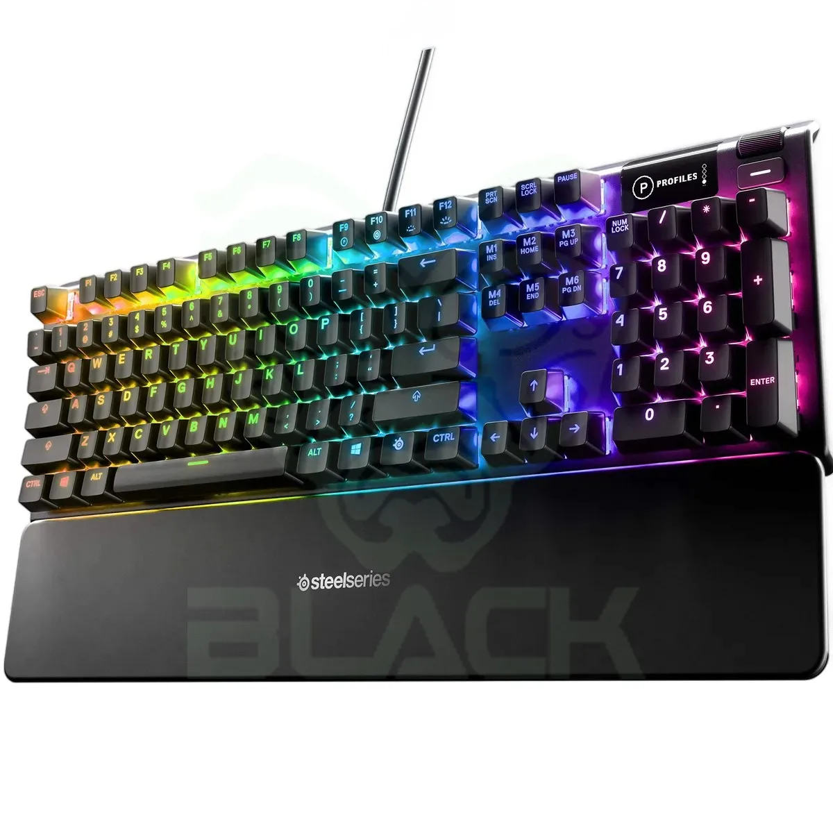 TECLADO MECANICO STEELSERIES APEX 5 OLED SMART DISPLAY SWITCH HYBRID BLUE RGB