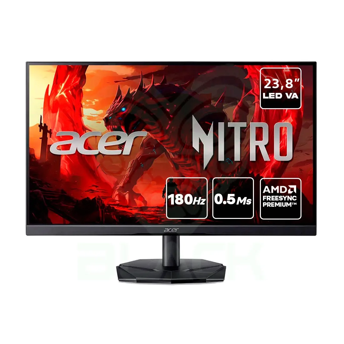 MONITOR GAMER ACER NITRO 23.8" KG241Y FHD VA 180HZ 1MS AMD FREESYNC PREMIUM