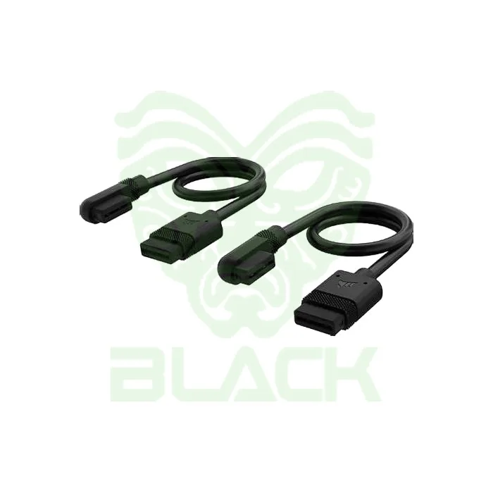 CABLE CORSAIR ICUE LINK 2X 200MM CON CONECTOR DERECHO NEGRO