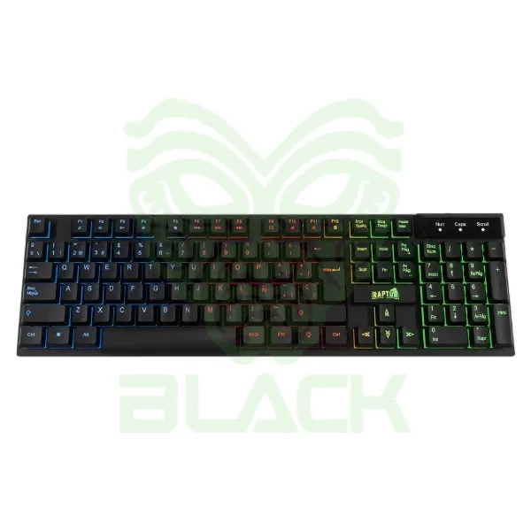 TECLADO GAMER RAPTOR FIRECLAW M1 MEMBRANA RAINBOW 7 COLORES