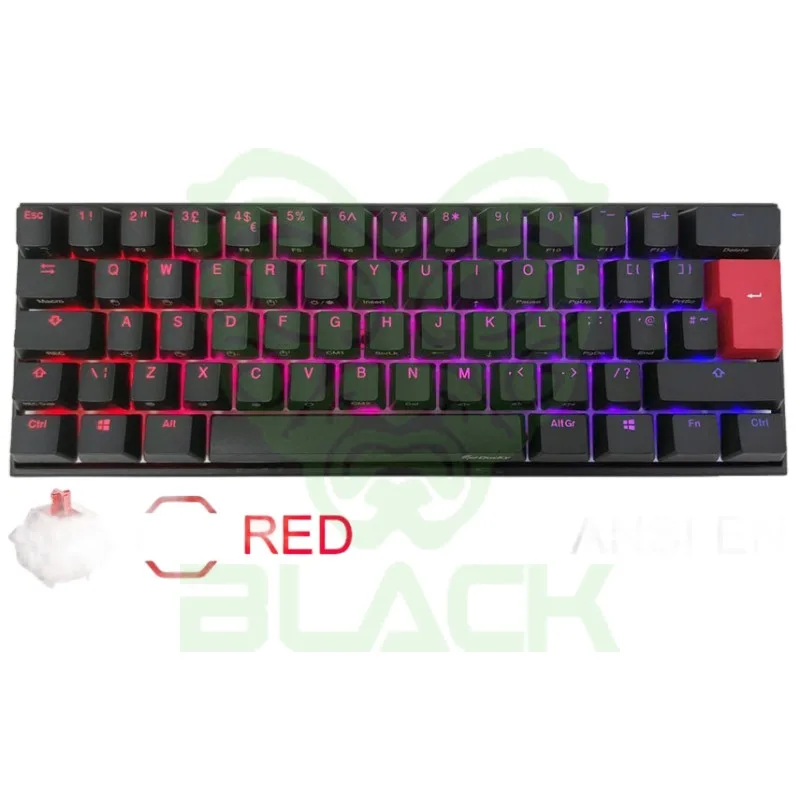 TECLADO GAMER DUCKY MECHA MINI V2 RGB KAILH BOX RED PBT DOUBLE-SHOT