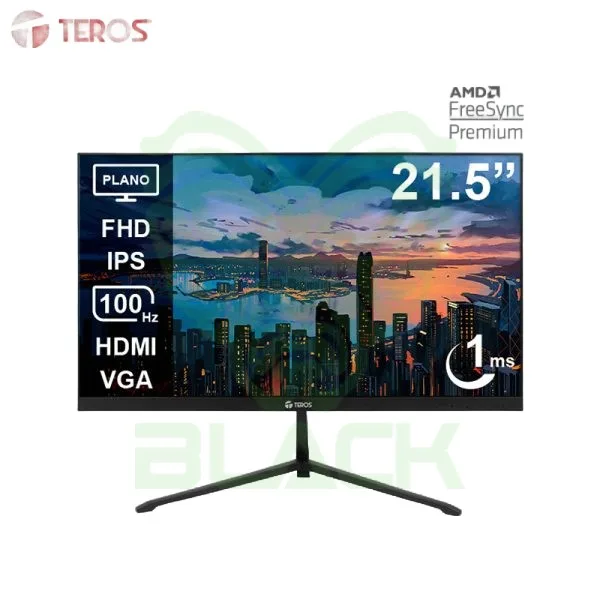 MONITOR TEROS TE-2128S 21.5" PLANO IPS FHD (1920 X 1080) 100HZ 1MS FICHA USA