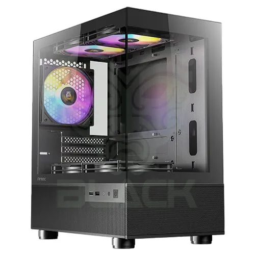 GABINETE ANTEC CX200M ELITE BLACK RGB 5X120MM RGB FANS VIDRIO TEMPLADO 270°