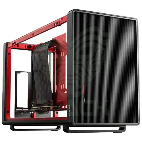 GABINETE ANTEC PERFORMANCE 1 M AVENTURINE BLACK ITX INC. CABLE RISER PCIE 4.0 ALUMINIUM USB-C SOLO FUENTE SFX/SFX-L
