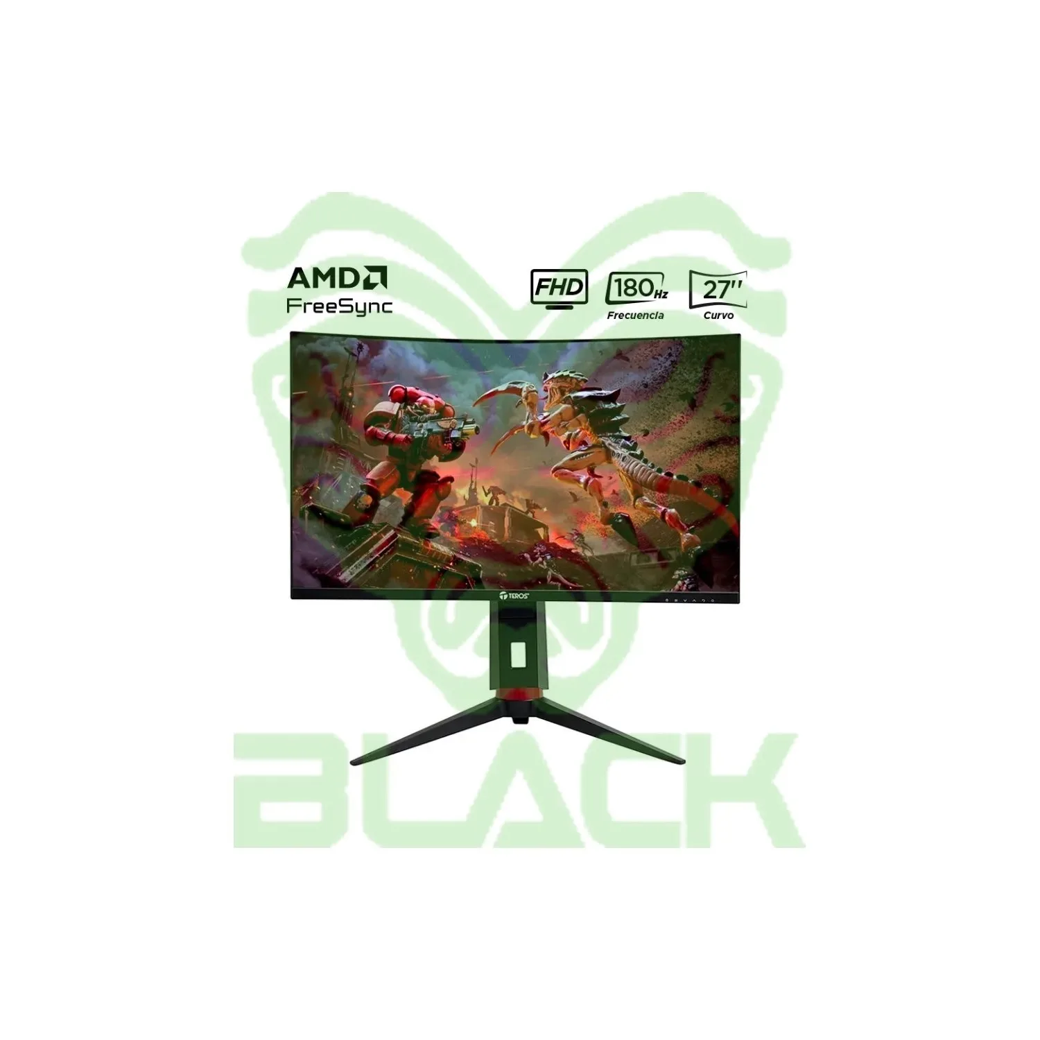 MONITOR TEROS TE-2766G GAMING 27" CURVO VA FHD (1920X1080) 180HZ 1MS
