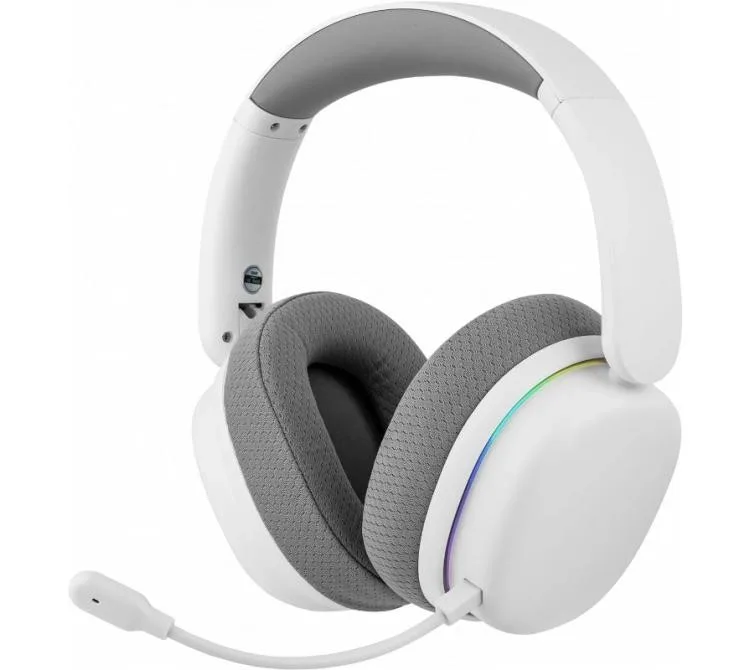 Auriculares Aula G7 Pro Wireless Hyperlink 2.4GHz Bluetooth Audio Spacial 7.1 White RGB Usb-c