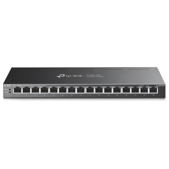 Switch Gigabit Poe+ Tp Link Tl-sg116p 16 Puertos Metalico — foto 5