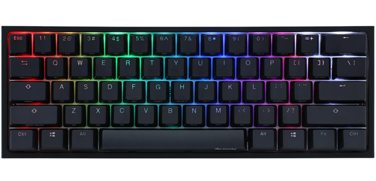 Teclado Gamer Ducky One 2 Mini RGB Kailh Box White Swicht Double-shot Pbt Mecanico
