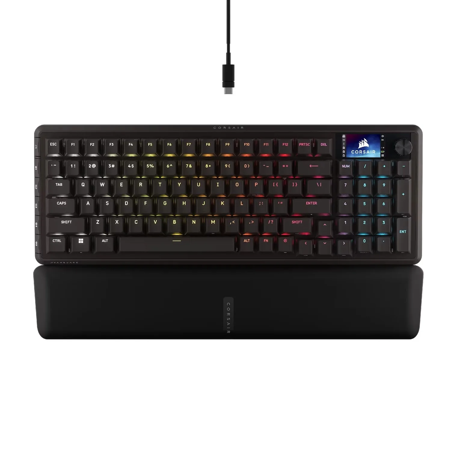 Teclado Mecanico Corsair Vanguard 96 Wireless Slipstream 8000hz Hyper Polling Switch Mlx Plasma Pantalla Lcd RGB Icue
