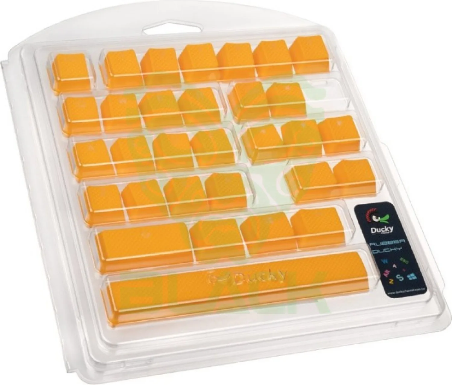 Set 31 Teclas Ducky Goma Traslucidas Amarillo Yellow