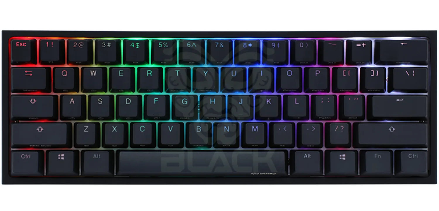 Teclado Gamer Ducky One 2 Mini RGB Kailh Box Brown Swicht Double-shot Pbt Mecanico