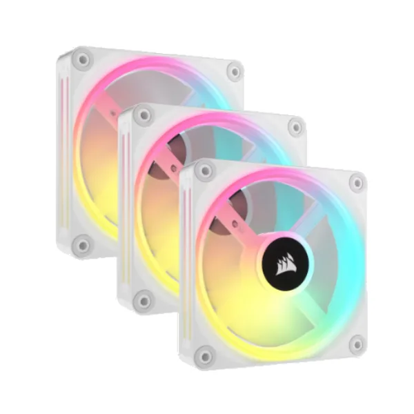 Fan Cooler Corsair Icue Link Qx120 RGB 120mm Magnetic Dome White Pack X3