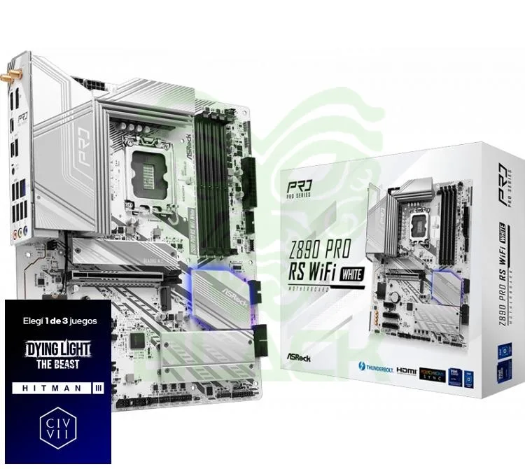 Mother Asrock Z890 Pro Rs WIFI White LGA1851 DDR5