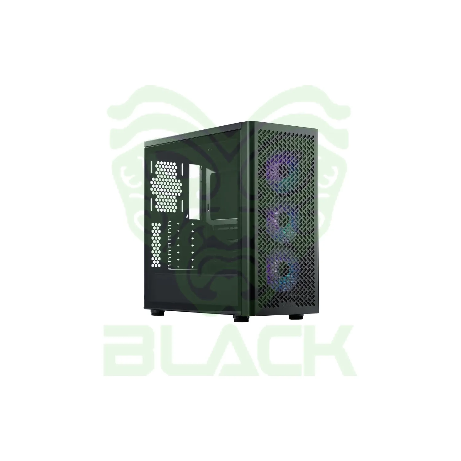 Gabinete Cooler Master Elite 502 Mid Tower 3 Fans ARGB Tempered Glass Black S/Fuente