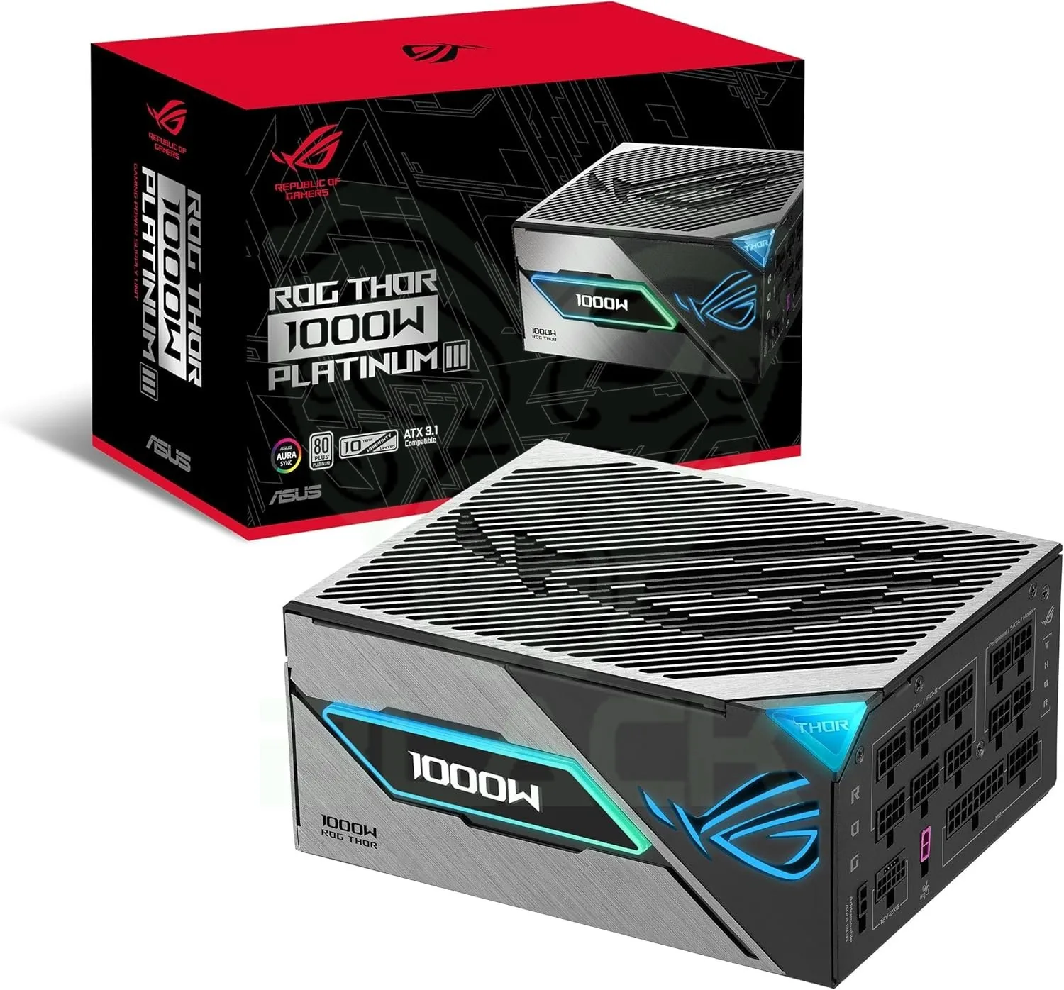 FUENTE ASUS ROG THOR 1000W GAMING ATX 3.1 PCIE 5.1 80 PLUS PLATINUM