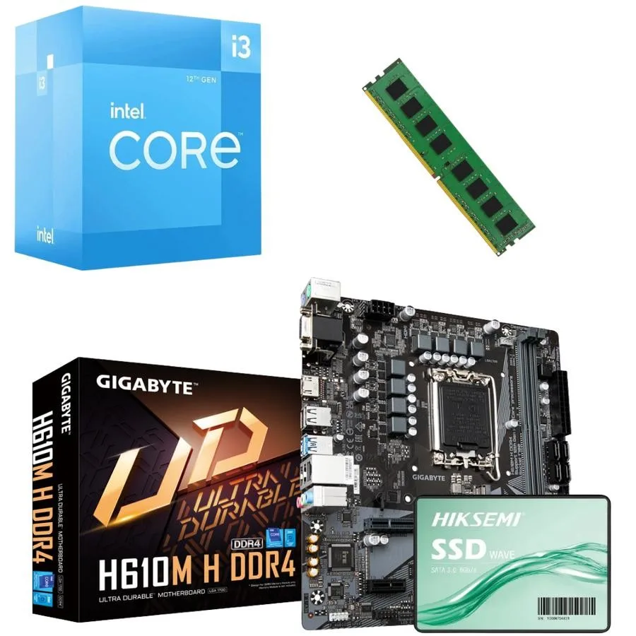 Combo Ecovision INTEL i3 DDR4 12100 + 8GB + 240GB