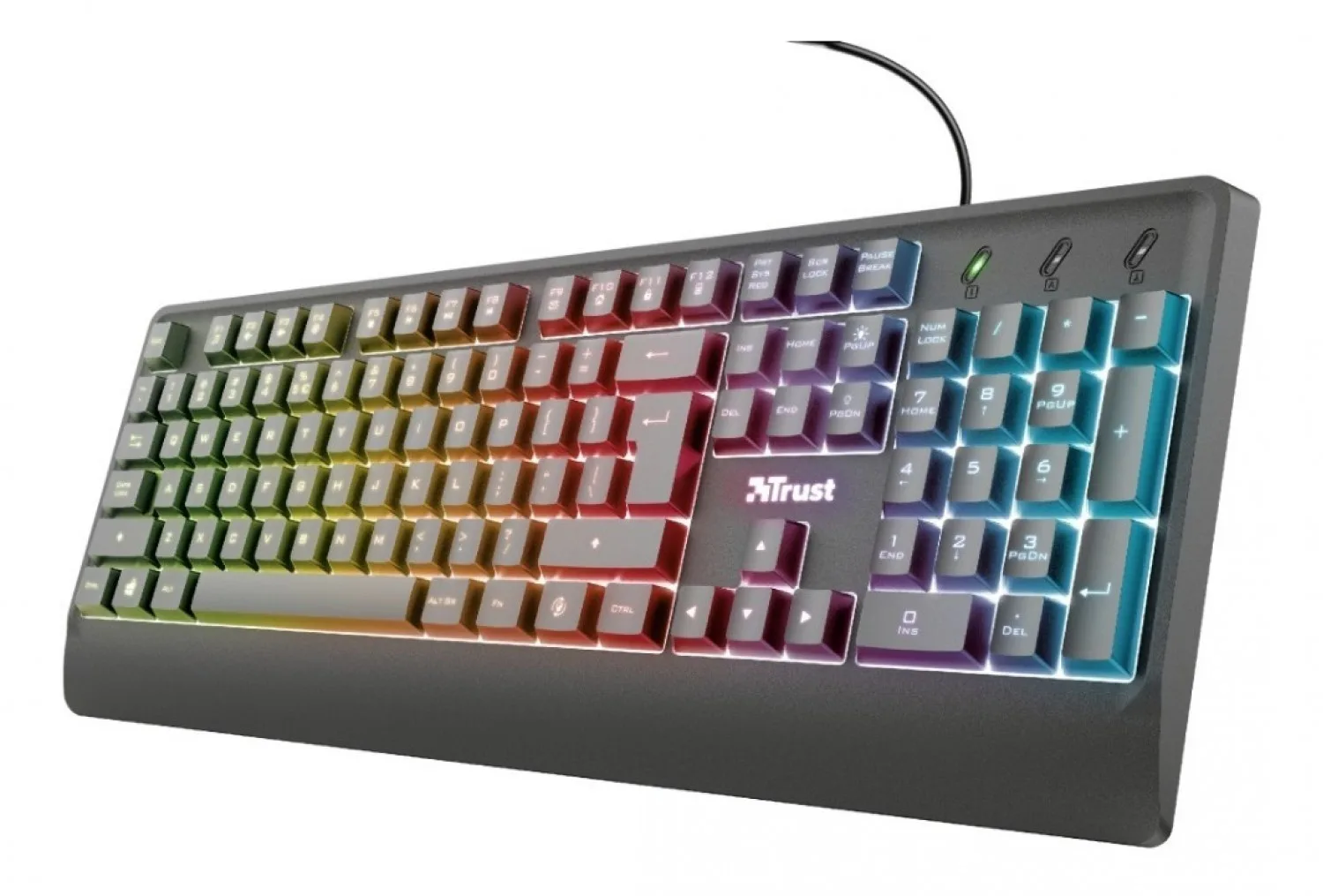 TECLADO LED TRUST ZIVA ES