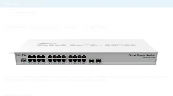 SWITCH MIKROTIK 326-24G-2S+RM 24ETH 2SPF+ S/F