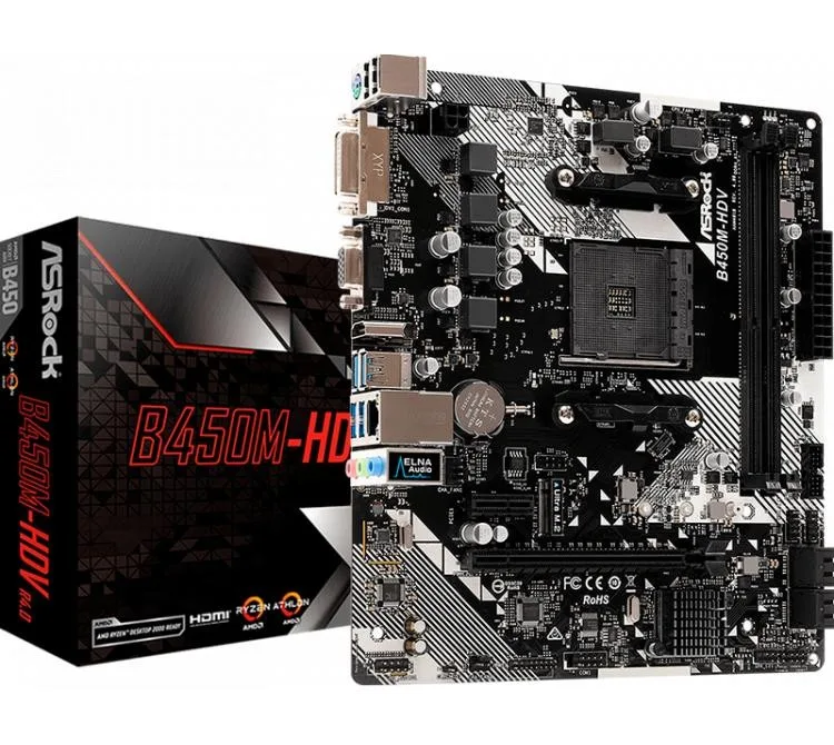 MOTHER ASROCK (AM4) B450M-HDV 4.0 HDMI M.2