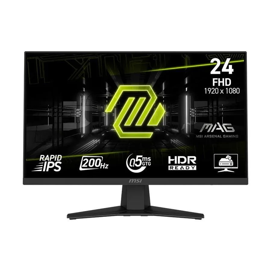 Monitor 24" MSI MAG 244f Fhd Rapid Ips 200hz 0.5ms Flat 1xhdmi + 1xdp