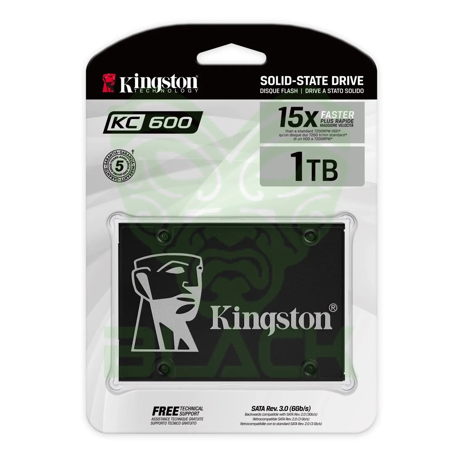 Disco Solido Interno SSD Kingston 1024GB Kc600 2.5 Sat3