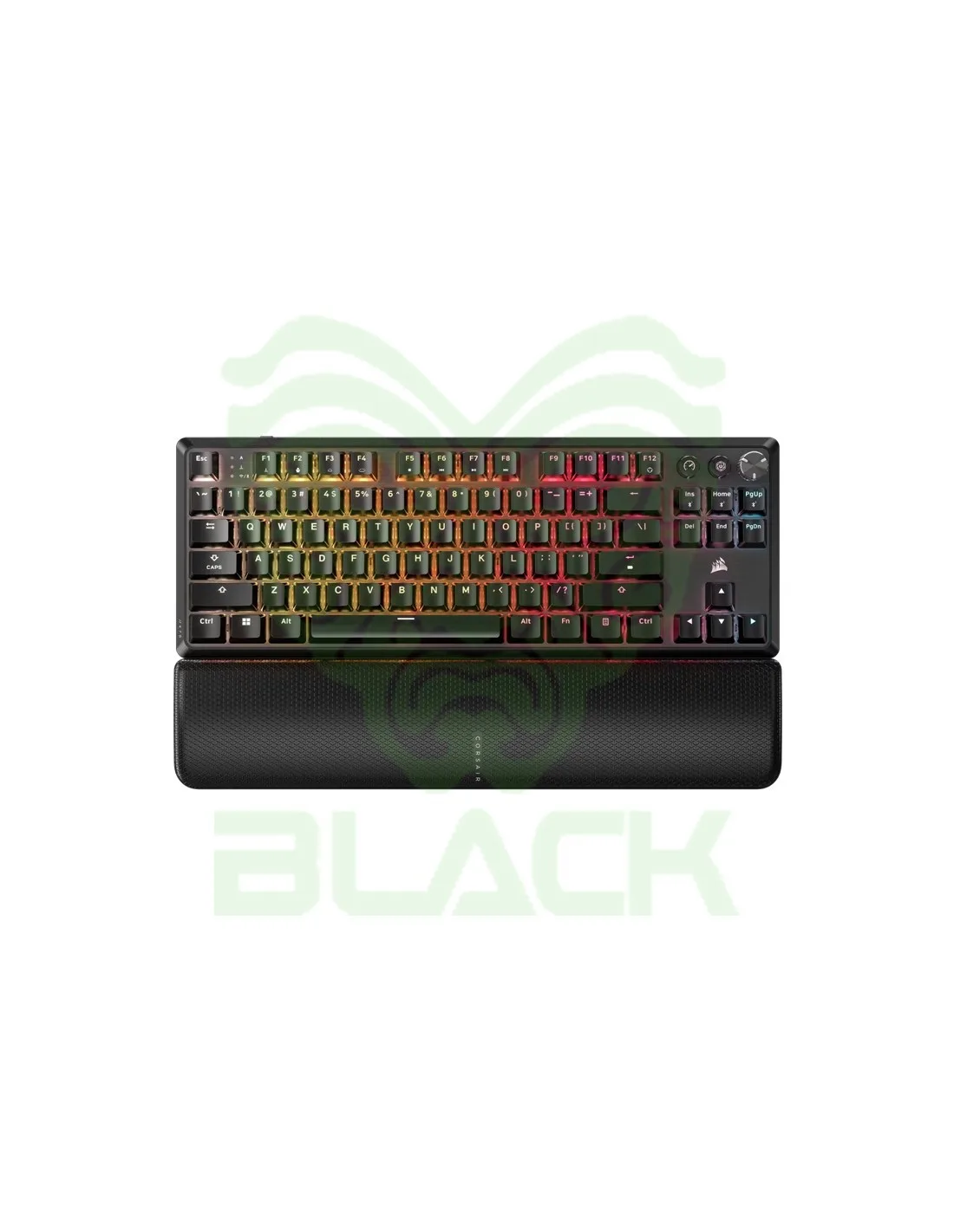TECLADO MECÁNICO INALÁMBRICO CORSAIR K70 CORE TKL WIRELESS SWITCH MLX RED BLACK (US) C/APOYA MUÑECAS