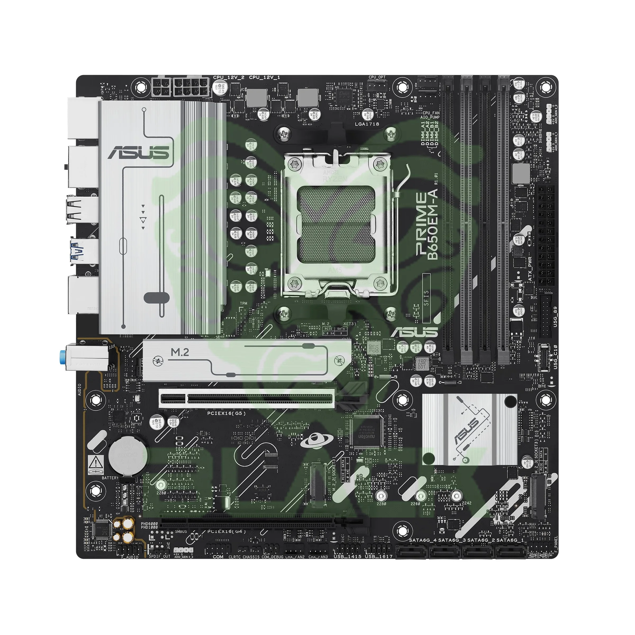 KIT MOTHER ASUS B650EM-A WIFI AM5 + PROCESADOR AMD RYZEN 7 9800X3D 5.2GHZ TURBO AM5 - NO INCLUYE COOLER