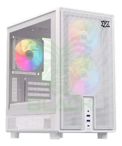 GABINETE XYZ ATOM WHITE 3X120MM ARGB FANS MESH WHITE USB-C GEN2 VIDRIO TEMPLADO + MOUSE GLORIOUS MODEL D 2 WIRELESS 2.4GHZ BLUETOOTH 5.2 MATTE WHITE R