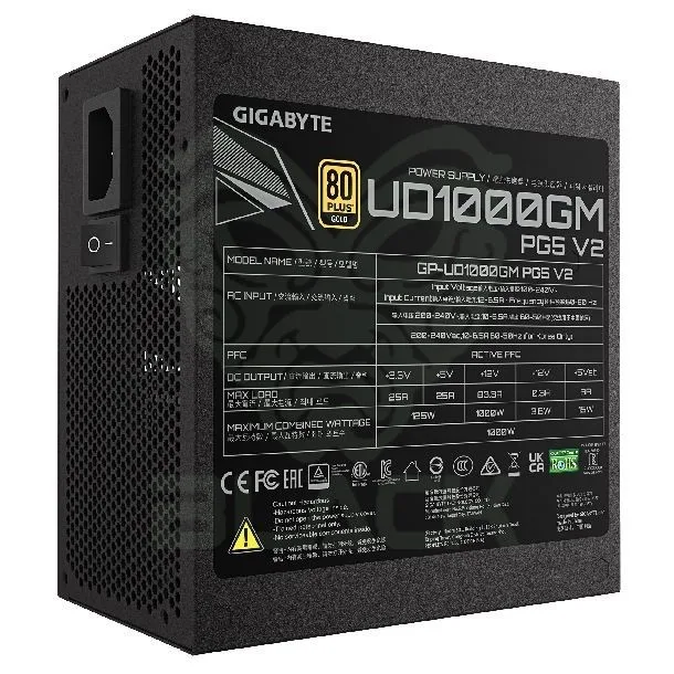 FUENTE GIGABYTE UD1000GM PG5 V2 80 PLUS GOLD MODUL