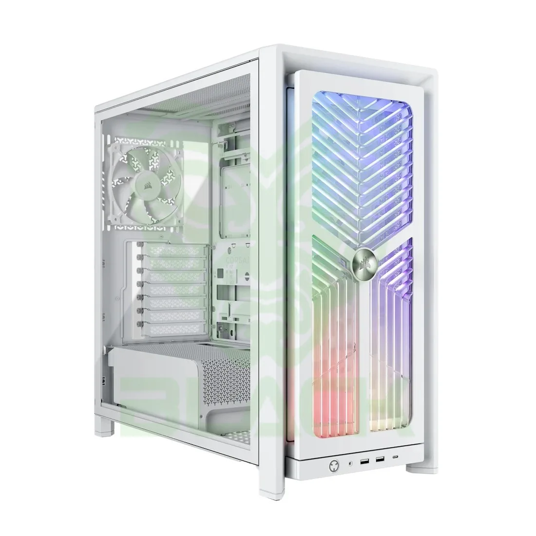 GABINETE CORSAIR FRAME 4000X RS MID-TOWER TG FAN X3 WHITE