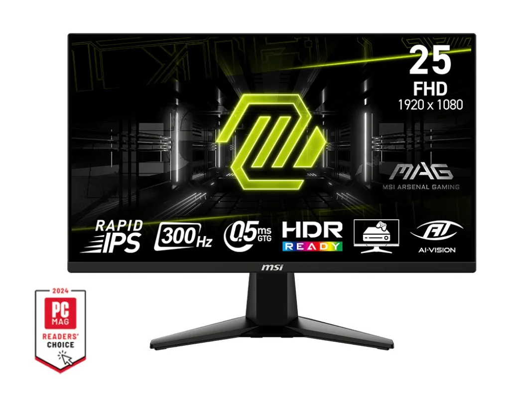 MONITOR GAMER MSI 25" MAG 255F FHD RAPID IPS 240HZ 0.5MS FLAT 2XHDMI + 1XDP (II)