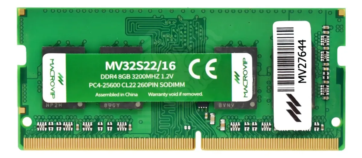 Memoria SODIMM DDR4 16GB Macrovip 3200MHz