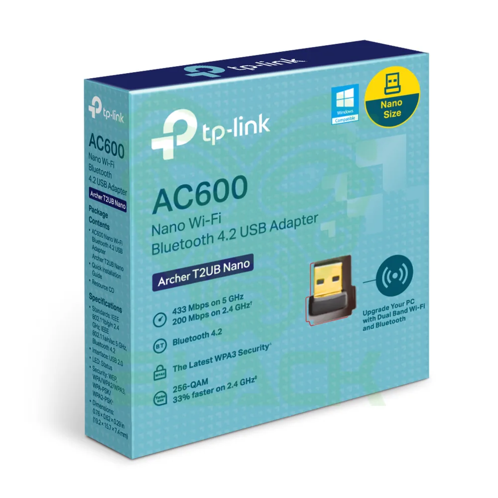 Adaptador Tp-link Archer T2ub Nano Wlan / Bluetoot...