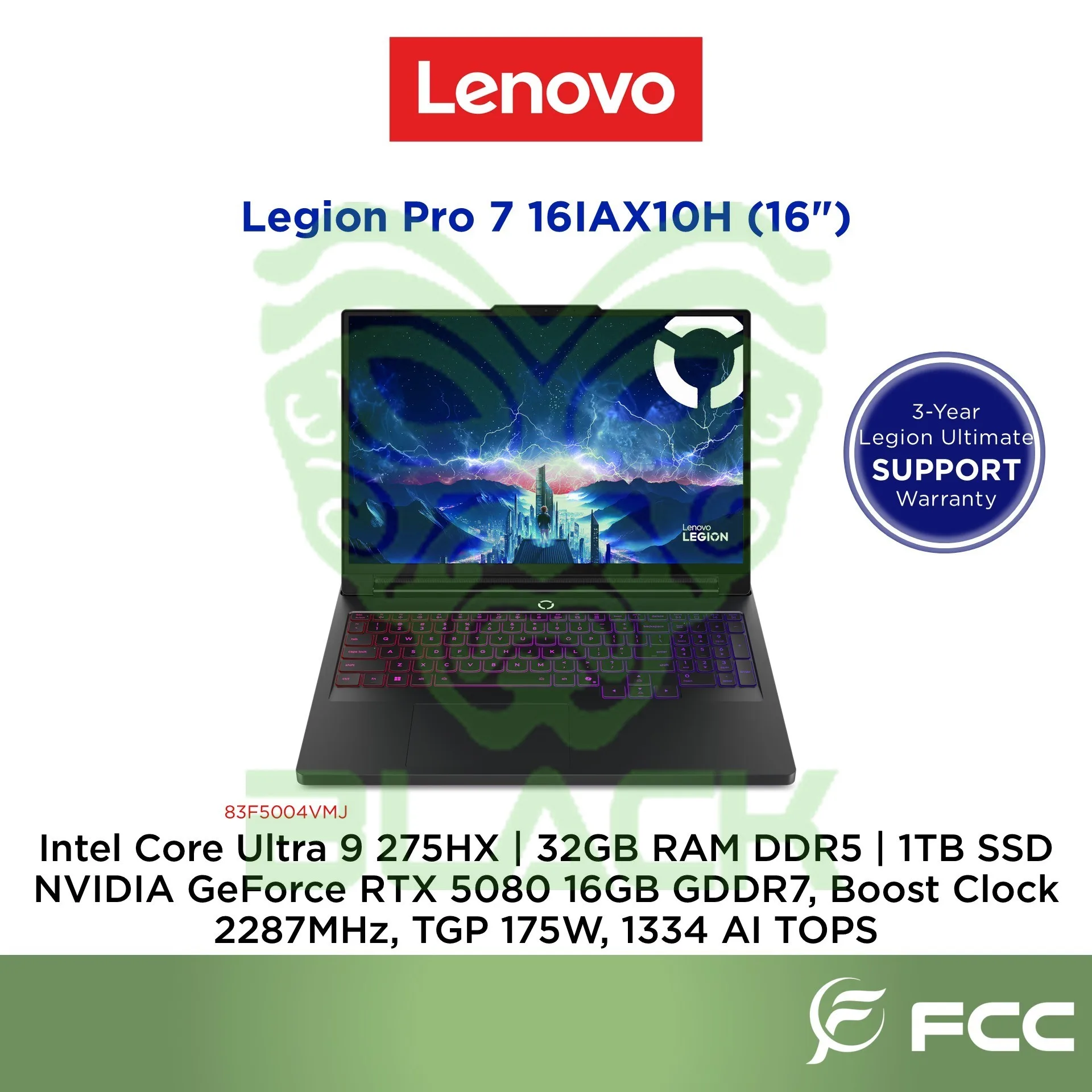 Notebook Gamer Lenovo Legion Pro 7 16iax10h 16