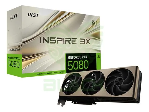 Placa De Video Geforce Rtx MSI 5080 16GB Inspire 3x Oc