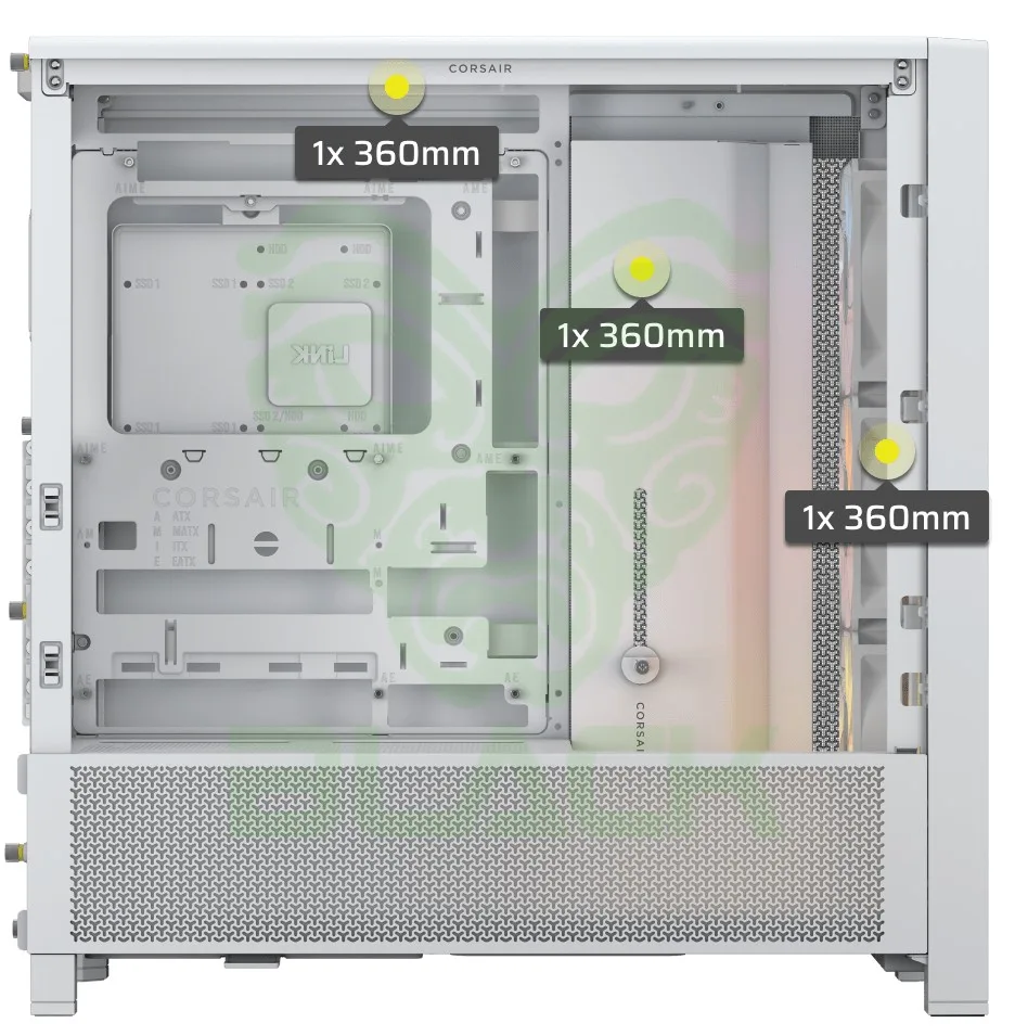 GABINETE CORSAIR FRAME 4000D RS ARGB WHITE