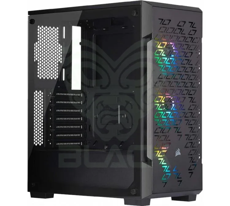 Gabinete Corsair Icue 220t Tg Airflow 3x120mm RGB Black Vidrio Templado