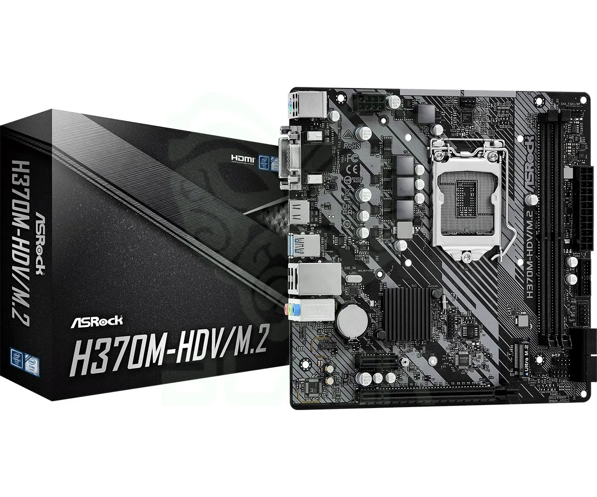 MOTHER ASROCK CHIPSET H370 CML-HDV/M.2 TPM R2.0 DDR4 M-ATX S1200
