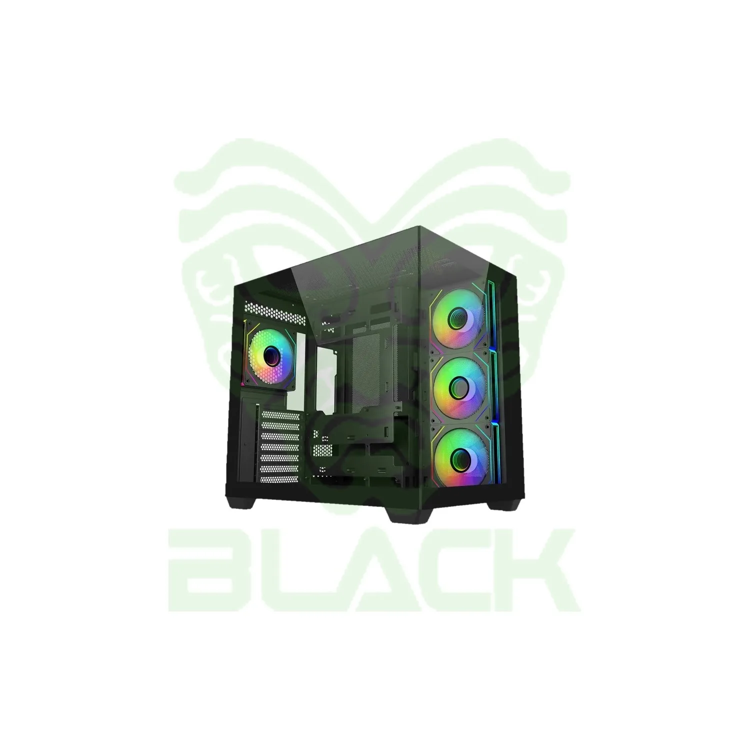Gabinete Cooler Master Elite 681 Mid Tower 4 Fans ARGB Tempered Glass Black S/Fuente