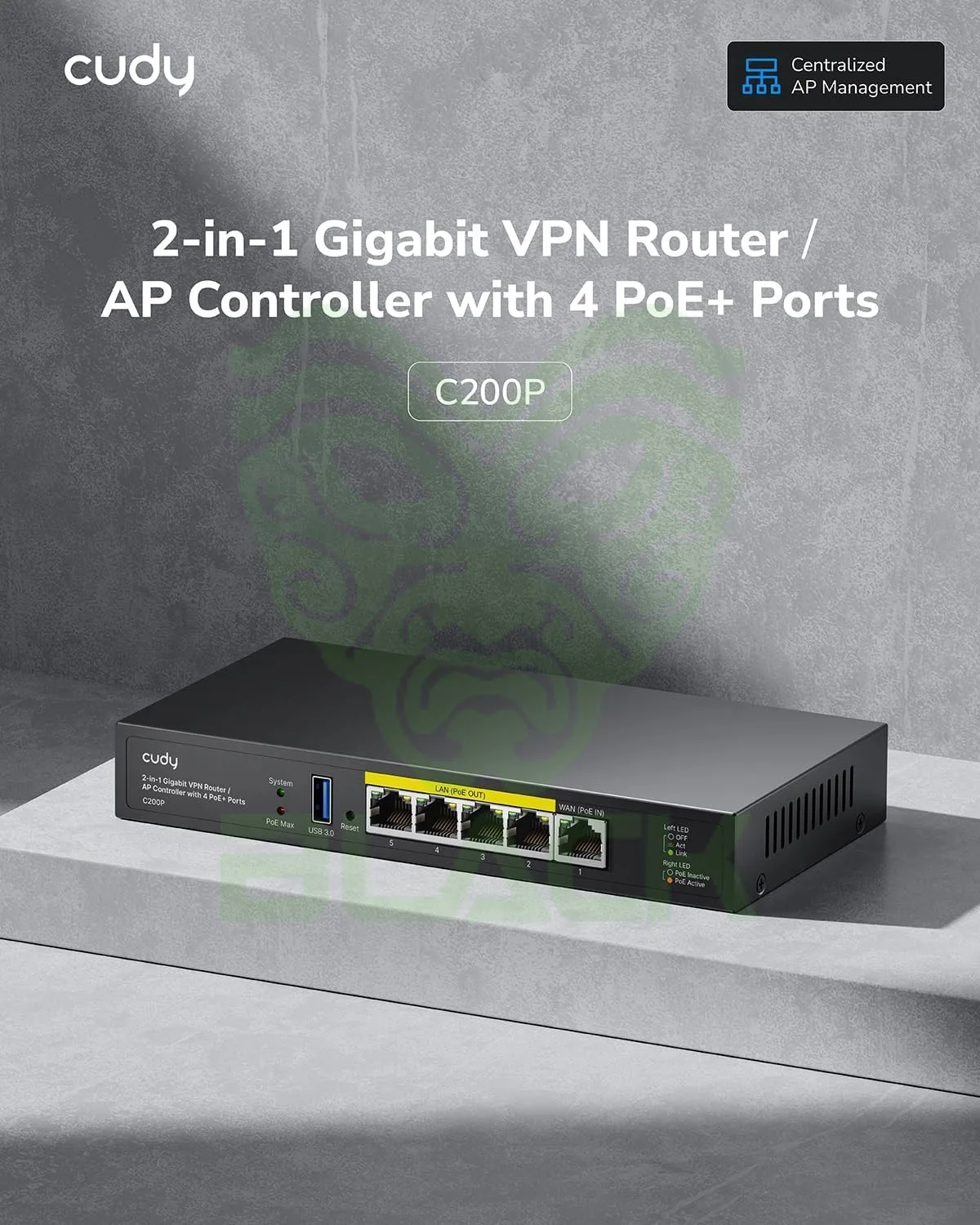 ROUTER CUDY C200P GIGABIT VPN AP 4 PUERTOS POE