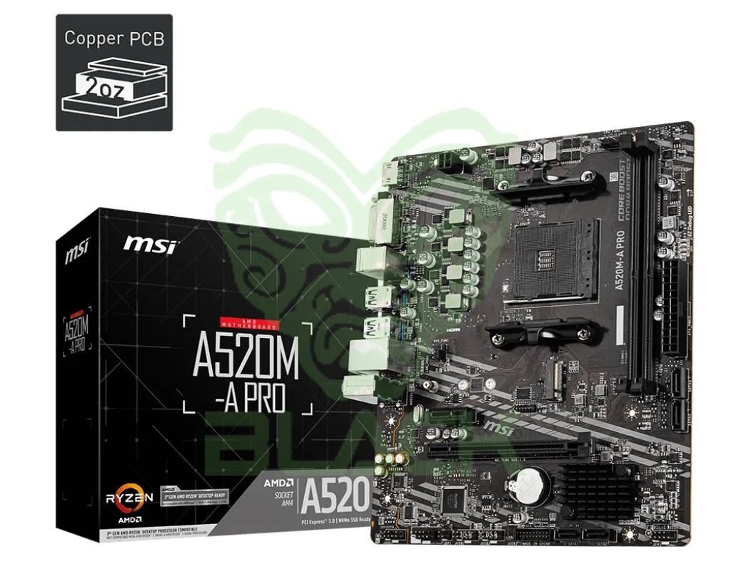 MOTHERBOARD MSI A520M-A PRO AMD SOCKET AM4 DDR4
