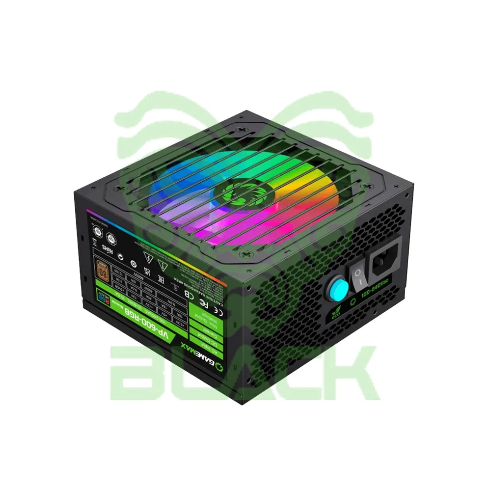 FUENTE 600W GAMEMAX 80 PLUS BRONZE VP-600-M-RGB