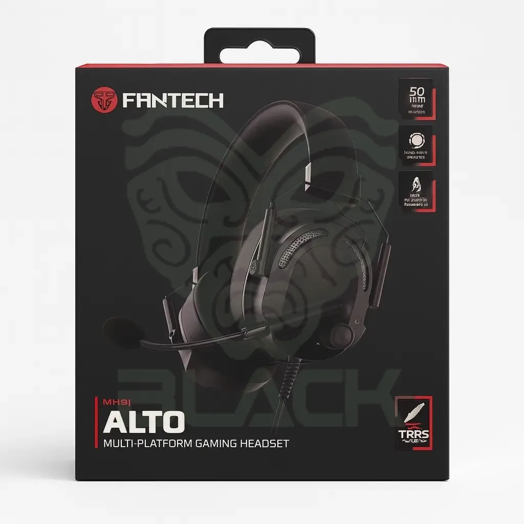 AURICULARES GAMER FANTECH ALTO MH91 BLACK 50MM 3.5MM MULTIPLATAFORMA C/MICRÓFONO DESMONTABLE
