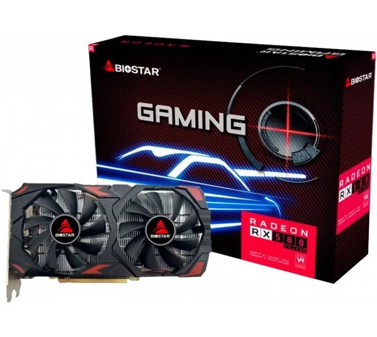Placa De Video Biostar Radeon Rx 580 8GB Gddr5 2048sp 256bit Gaming