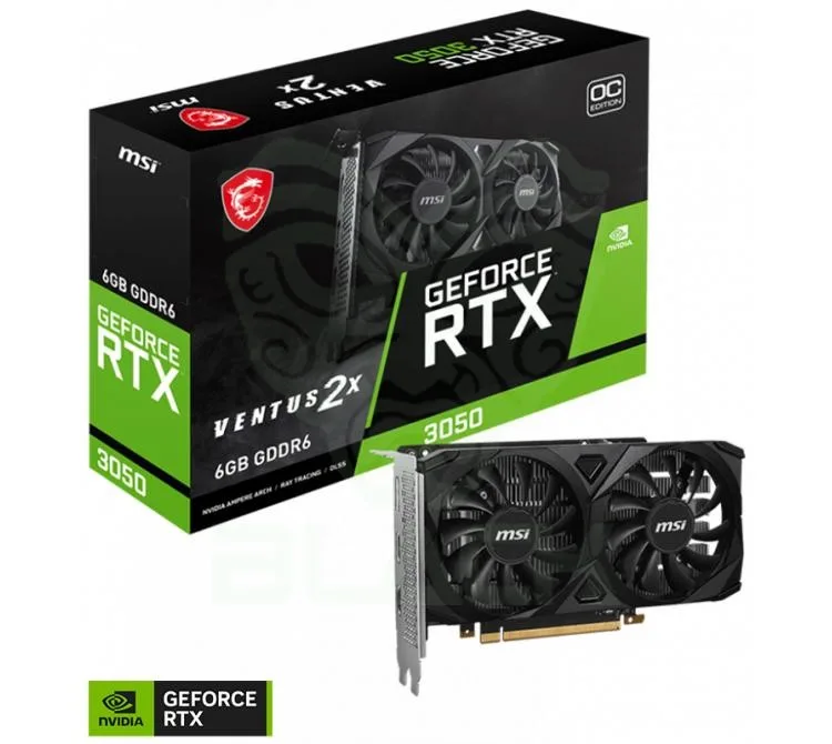 Placa De Video MSI Geforce Rtx 3050 6GB Gddr6 Ventus 2x Oc