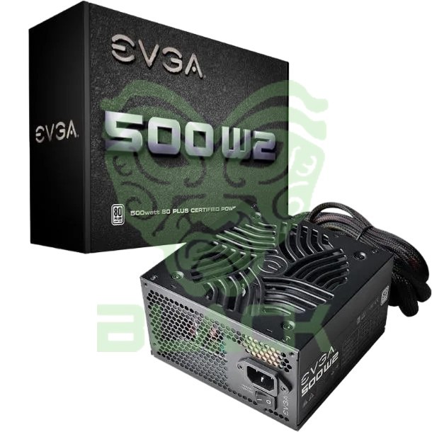 FUENTE GAMER EVGA 500W W2 80 PLUS
