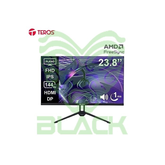 MONITOR TEROS TE-2417S GAMING 23,8" PLANO IPS FHD (1920X1080) 144HZ 1MS FICHA USA