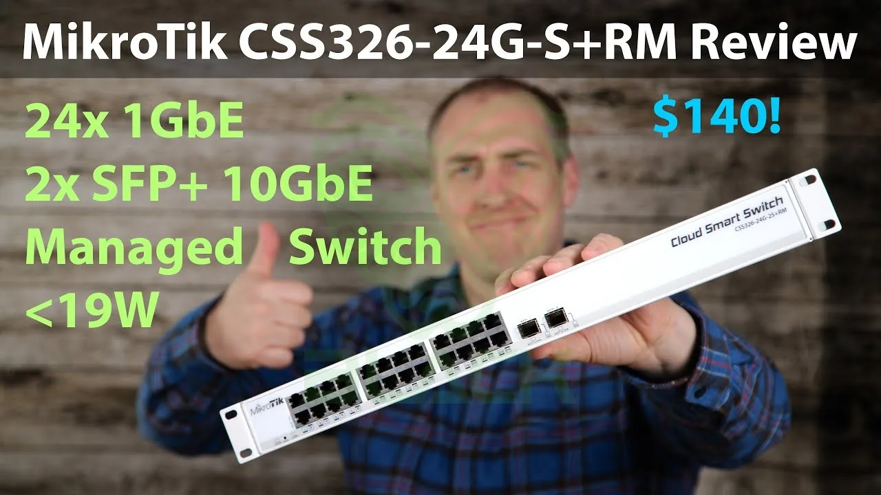 Switch Mikrotik 326-24g-2s+rm 24eth 2spf+ S/F