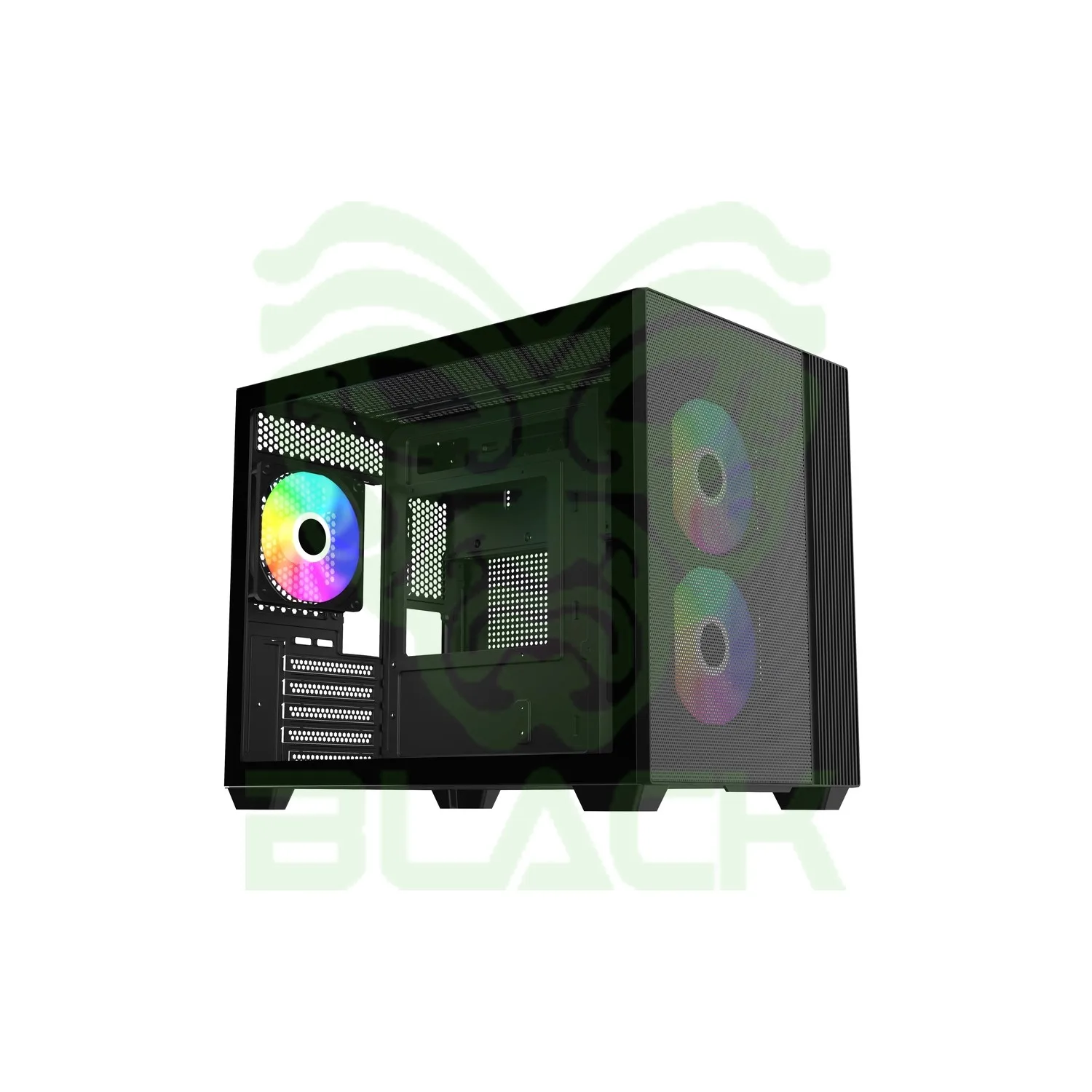 GAB COOLER MASTER ELITE 461 3*FAN ARGB M-ATX WH