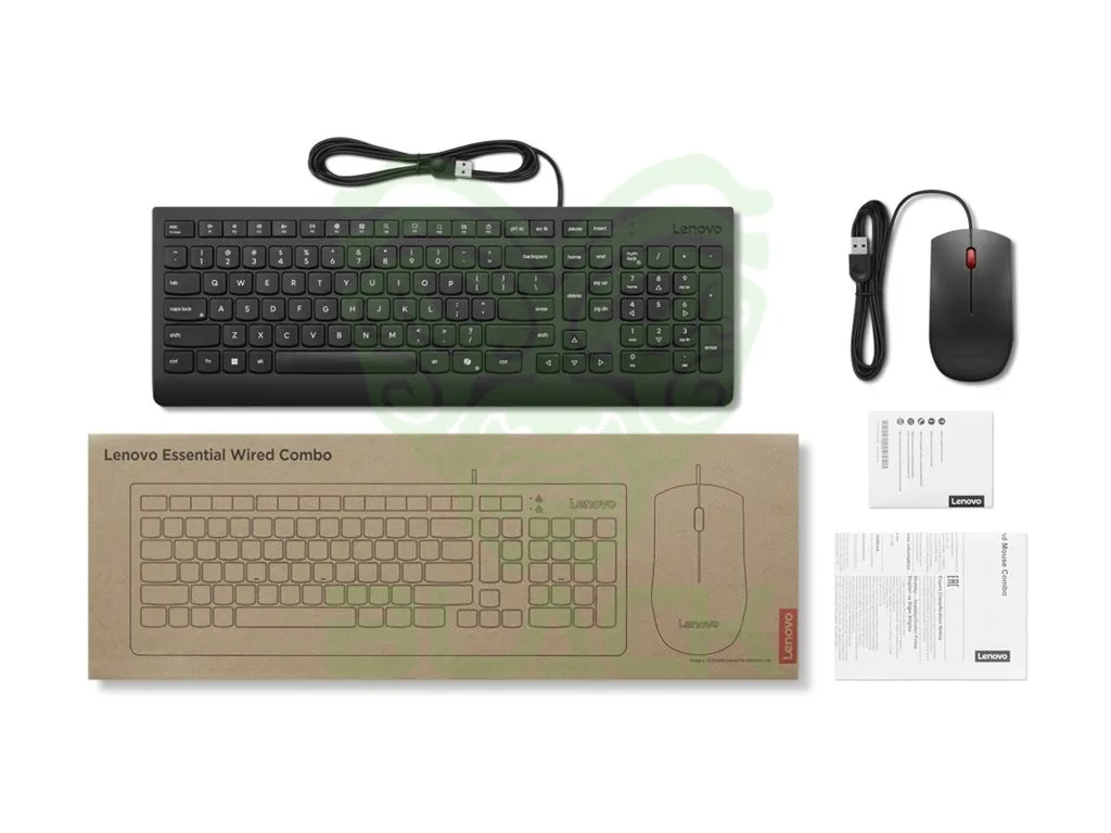KIT LENOVO TECLADO Y MOUSE CABLEADO ESSENCIAL WR KBMS LA ES AI
